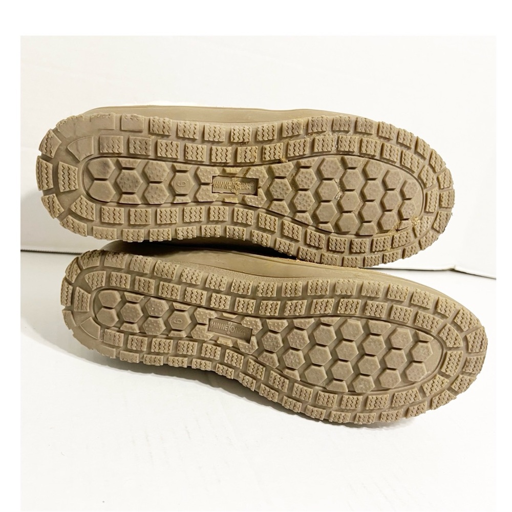 Minnetonka Leather Genuine Suede Lined Sherpa Lined Water Resistant Ankle Winter - Picture 6 of 11